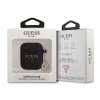 Guess  GUA2LSC4EK AirPods 1/2 coverczarny/black Silicone Charm 4G Collection